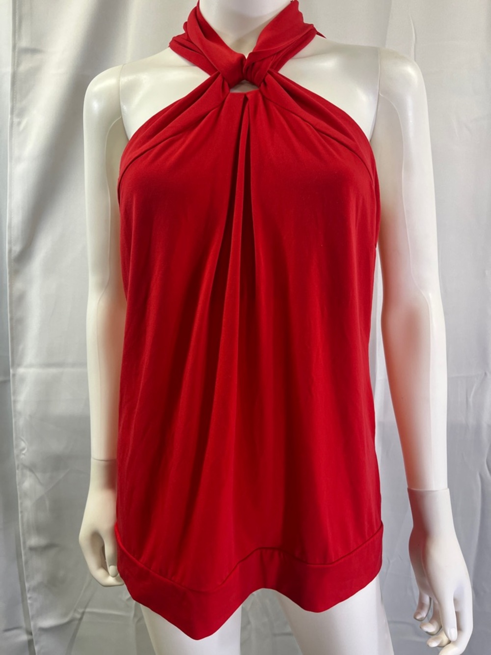 Michael Kors Red Twist Halter Neck Women's Top